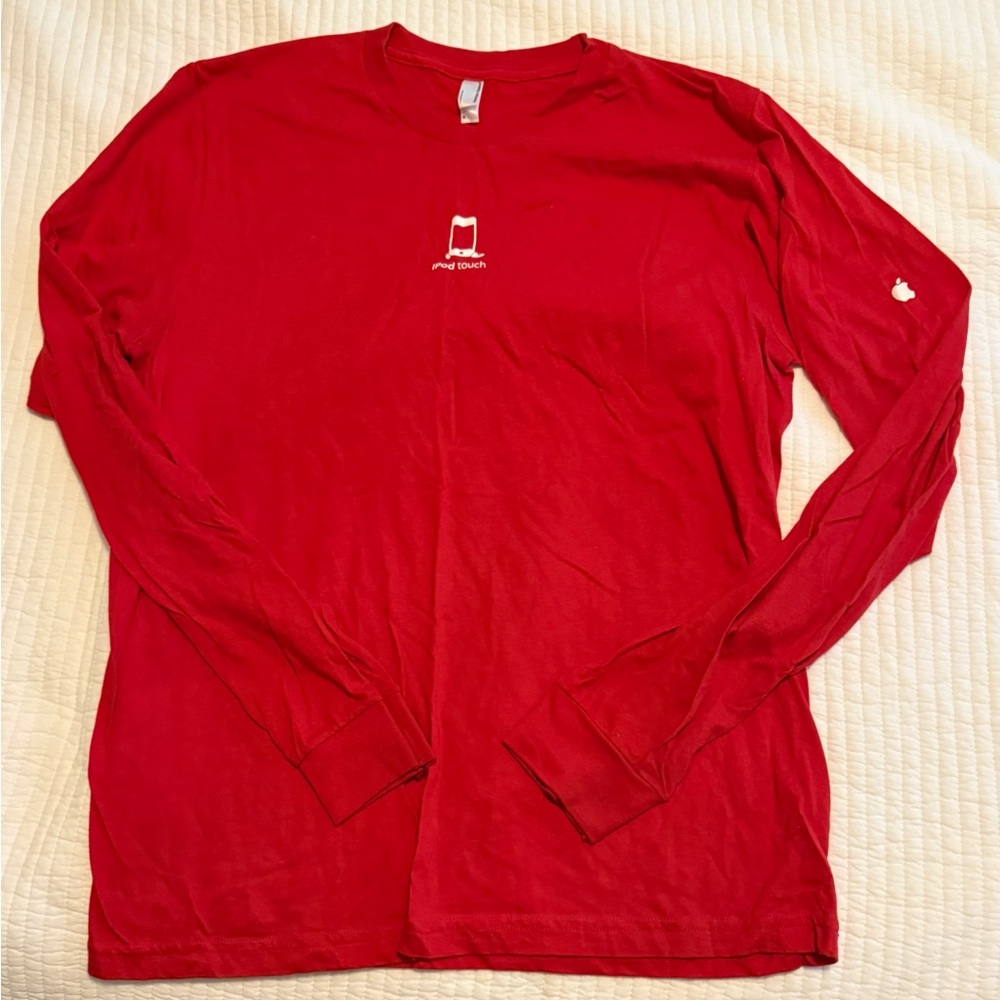 American Apparel Apple IPod touch Vibrant Red Long Sleeve Tee